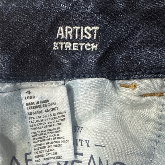 American Eagle Artist Stretch Denim Jeans size 4 Long - Picture 3 of 8